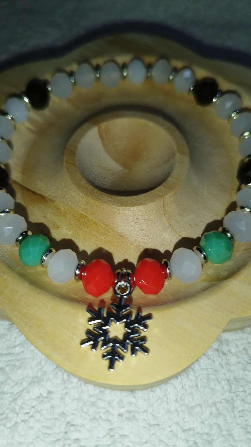 Schneeflocken-Schmucket: Armband & Ohrringe-Set