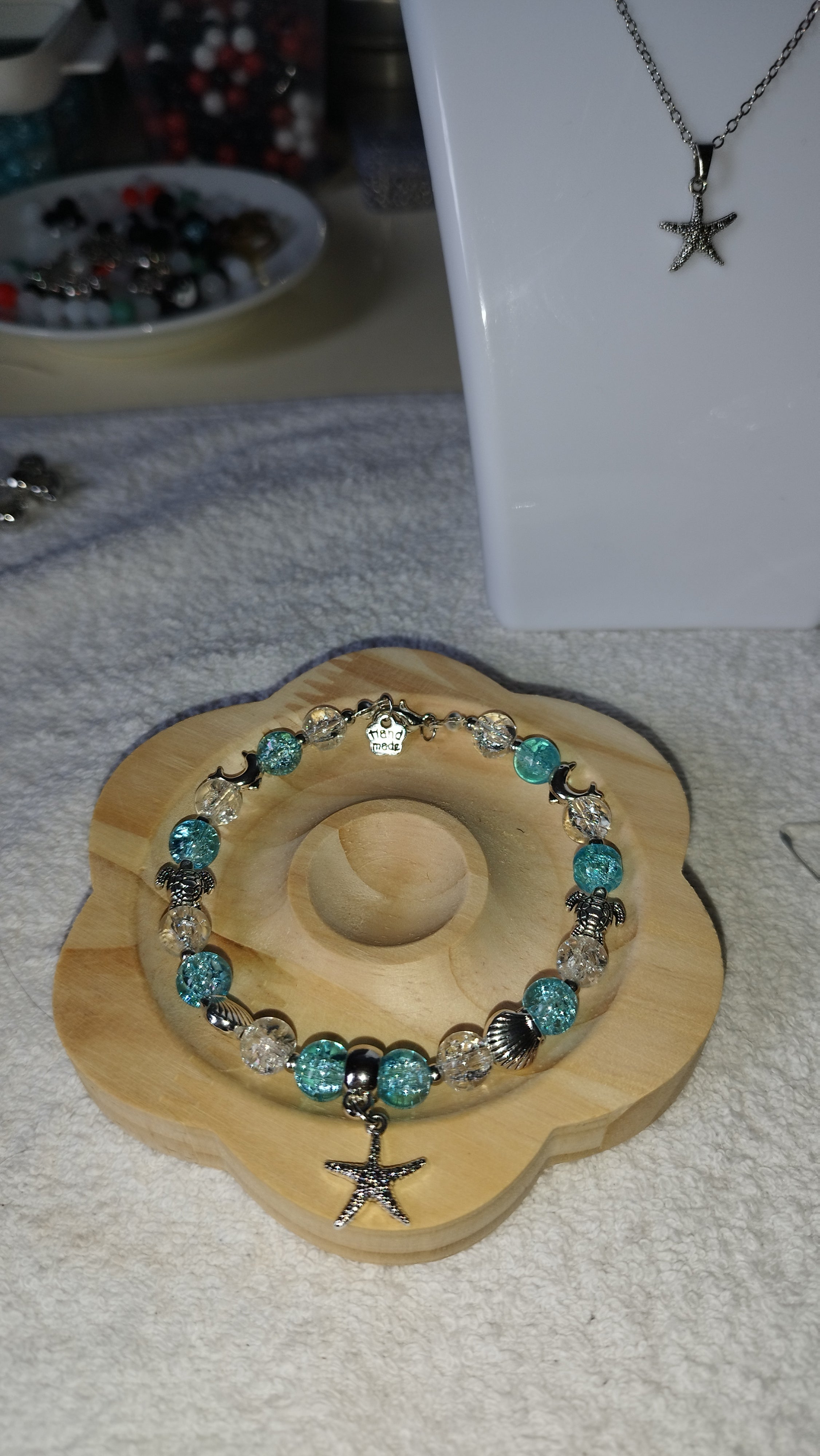 Liebevolle Handarbeit "Meeresbrise" Design Schmuck Set